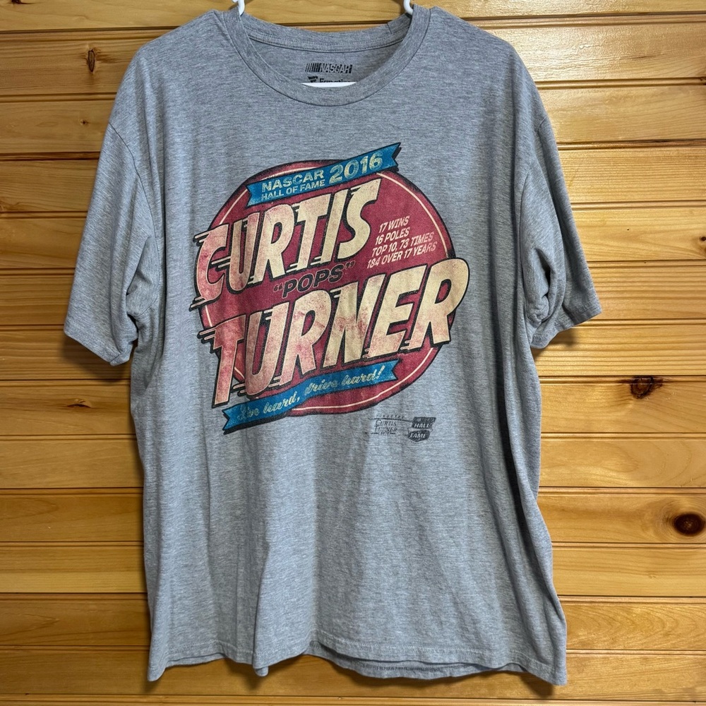 Fanatics NASCAR Gray Curtis Turner 2016 Hall of Fame T-Shirt XL